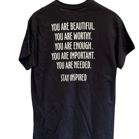 You Matter Tee Shirt Black Teacher Social Worker Size Medium Purple Blue Print - Picture 3 of 5